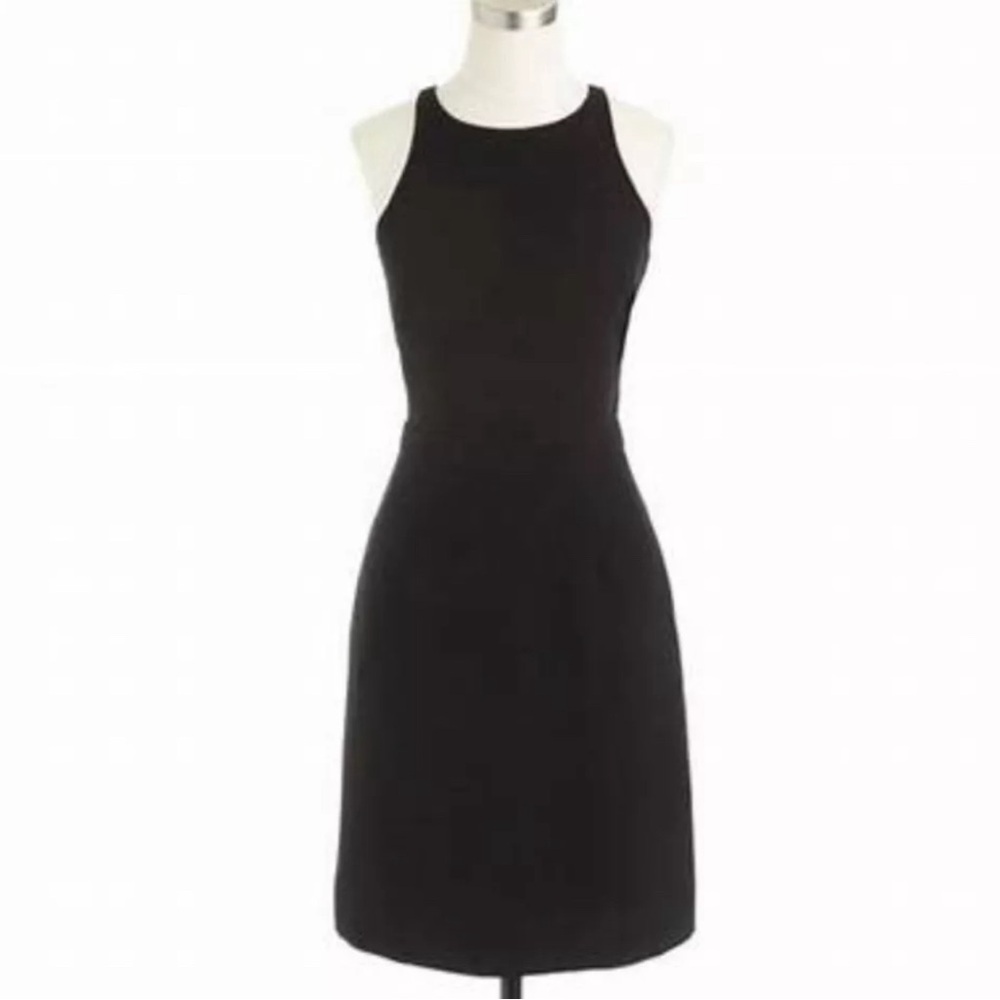 J.‎ Crew Byzantine Cutaway Crepe Cocktail Black Dress size 6